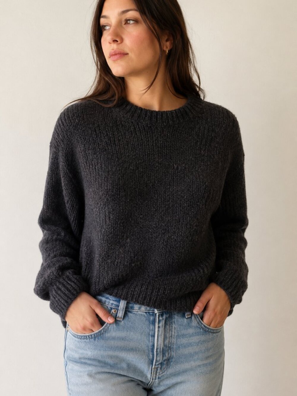 VINCE Merino Wool Silk Cashmere Blend Sweater Size Large